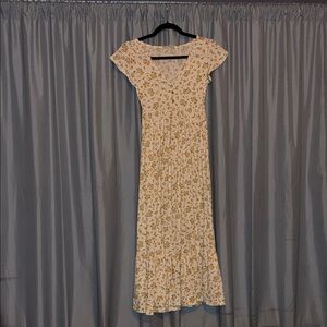 See You Monday Floral White Maxi Dress